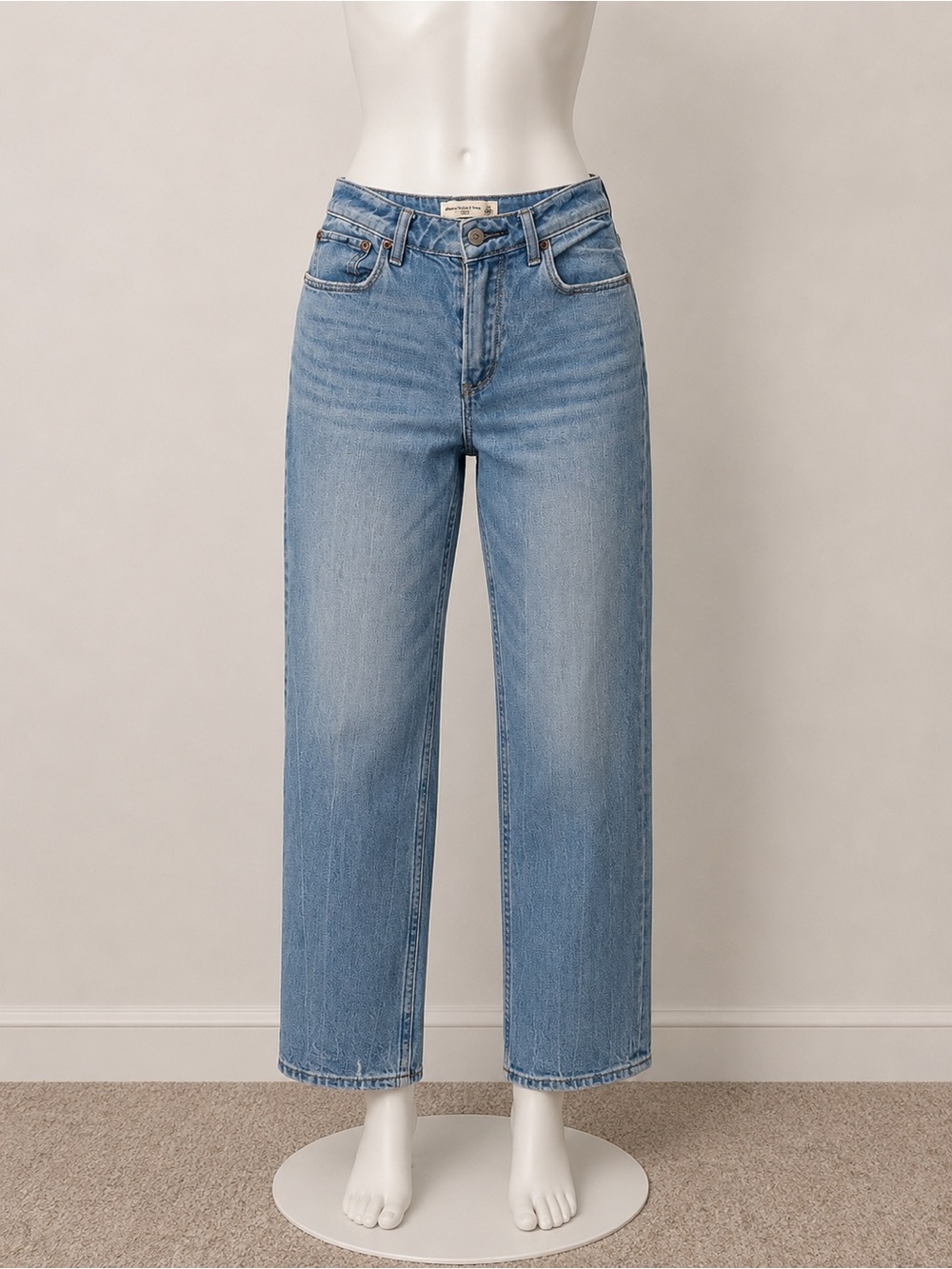 Abercrombie & Fitch High-Rise Wide Leg Jeans - Light Blue